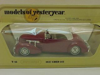 Matchbox Lesney Models Of Yesteryear 1:35 Scale Y - 18 1937 Cord 812