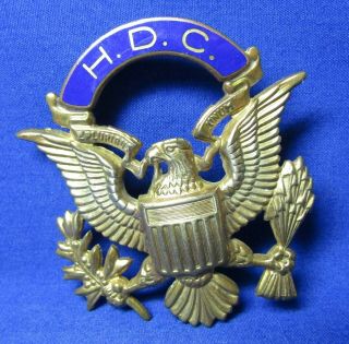 Korean - Vietnam War H.  D.  C.  Military School Hat Badge By Meyer
