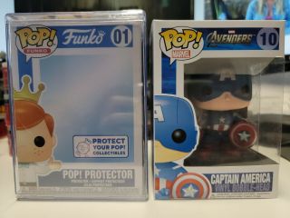 Funko Pop Marvel Captain America 10 Vaulted - Avengers W Protector Case