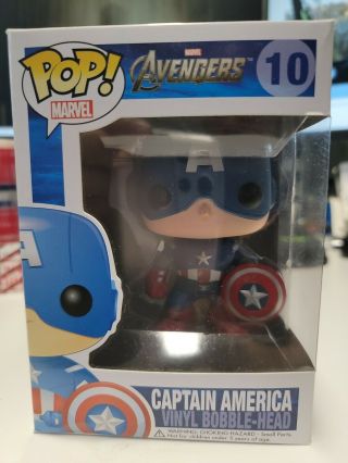 Funko Pop Marvel Captain America 10 Vaulted - Avengers w Protector Case 2
