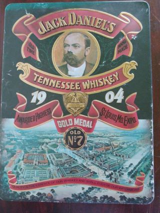 Jack Daniels Vintage Advertising Tin Box,  Two Decks Cards,  Card Tin
