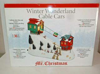 Mr.  Christmas Winter Wonderland Cable Cars Box & Packaging
