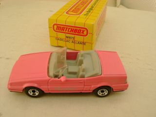1990 Matchbox Superfast Mb 72 Pink Cadillac Allante
