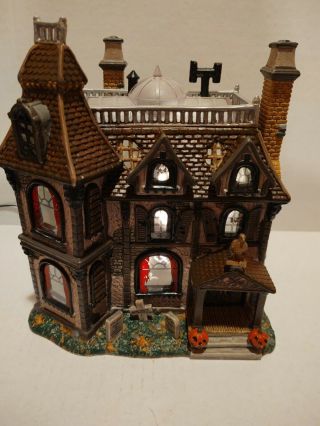 Lemax The Alford Mansion Spooky Town Porcelain Lighted House 2