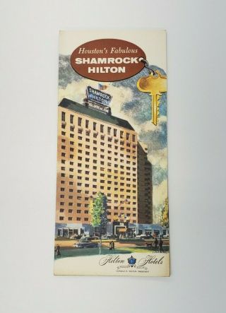 1950s Shamrock Hilton Hotel Vintage Brochure - Houston Texas Architecture