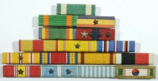 Wwii - Korean War Usmc Marine Corps Service Ribbons
