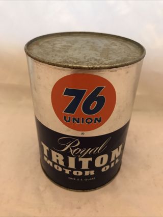Vintage Union 76 Royal Triton Motor Oil 1 Quart Can - Full -