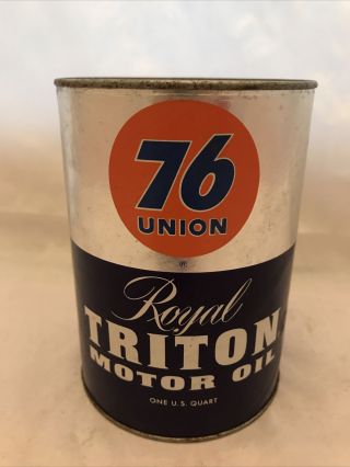 Vintage Union 76 Royal Triton Motor Oil 1 Quart Can - Full - 2