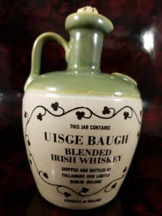 Tullamore Dew Irish Whiskey Dublin Ireland Pottery - Vintage.  Uisge Baugh