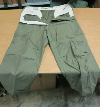 Rare Usgi Korean War M - 1951 Od Field Pant Trousers Shell Medium Long Nos