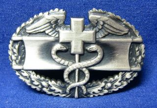 Korean War Sterling Army Cmb Combat Medic Badge
