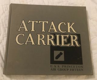 Attack Carrier Uss Princeton Air Group 15 1953 Korean War Cruise Book Cva - 37
