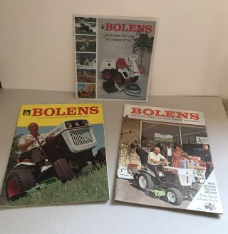 Vtg Bolens Husky Tractor Vintage Dealer Sales Brochures - Set Of 3.  Great