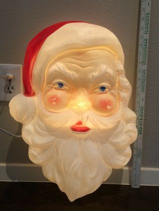 Union Products 22 " Santa Clause Face Head Hanging Lighted Christmas Blow Mold