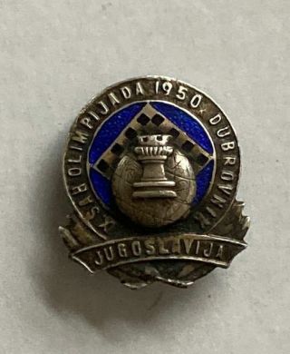 Fide Ix Chess Olympiad Dubrovnik 1950 Official Pin Badge