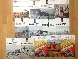 Group Vintage Case Tractor Combine Equipment Brochures Good