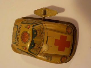 J Vintage Antique Tin Porsche Ambulance Wind Up 356 Japan