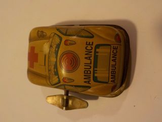J Vintage Antique Tin Porsche Ambulance Wind Up 356 Japan 2