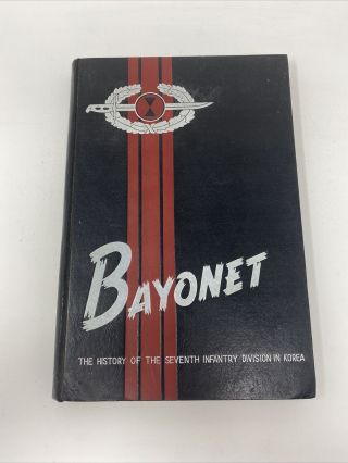 Us Army Seventh 7th Infantry Division 1950 - 1953 Korean War Combat Bayonet Book