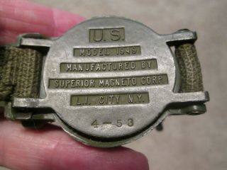 Vintage Us Military Wrist Compass Korean War Superior Magneto Corp.  Model 1949