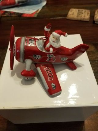 2005 Danbury Alabama Crimson Tide Christmas Ornament Santa Victory Plane