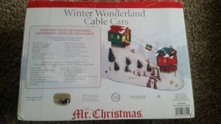 Mr Christmas Winter Wonderland Cable Cars Adapter Instructions Orig Box