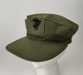 Korean War Era Usmc Marine Corps Korean Made Field Cap Named
