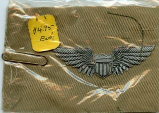 Korean War Usaf Nos Bullion Pilots Wing / Patch