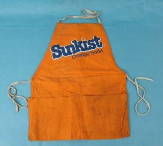 Vintage Sunkist Orange Soda Pop Advertising Work Vendor Apron