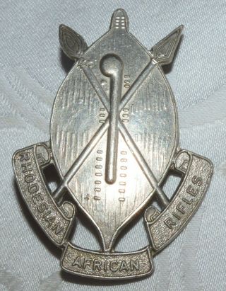 Rhodesian African Rifles Military Cap Badge - South Africa Zar Rhodesia