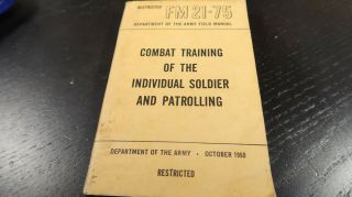 Korean War Us Army 1950 Combat Training Of The Individual Soldier And Patrolling