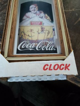 Vintage 1993 Coca - Cola Circus Clock - / COKE HORLOGE 2