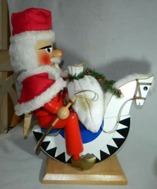 Steinbach Nutcracker Large Santa On Rocking Horse W/ Hang Tag Look