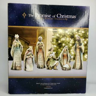Robert Stanley The Promise Of Christmas Deluxe 7 Pc Nativity Set Scripture 2012
