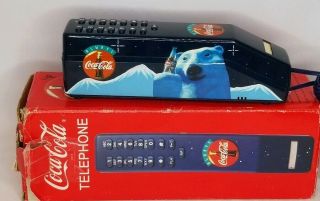 Vintage 1994 Coca - Cola Polar Bear Telephone In The Box.
