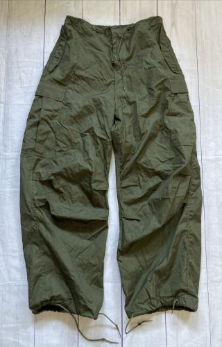 Vtg 50s Us Army Military M - 1951 M51 Arctic Shell Trouser Pants Small Korea War