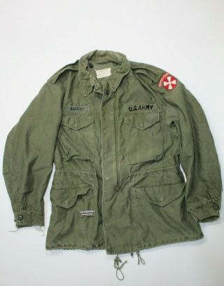 U.  S Korean War Era Od Green M - 1951 Field Jacket Date 1962 Size Medium - Regular