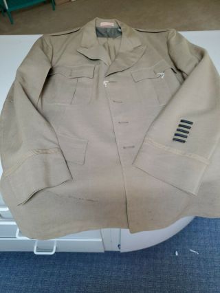 Vintage Navy Officers Tropical Jacket - Korean War Era - Missing Buttons