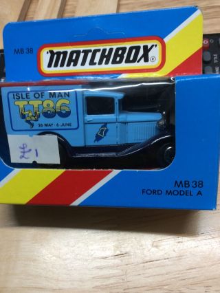 Matchbox Mb - 38 Ford Model A - Isle Of Man Tt 86 -