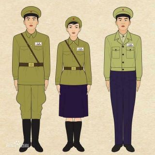 Korean War Chinese People ' s Volunteer Army (PVA) or PLA Arts Troupe Girls Photo 3