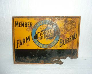 Vintage Kentucky Ky Farm Bureau Metal Sign