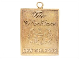 Vintage The Monteleone Hotel Room Key Fob Brass Orleans Louisiana La