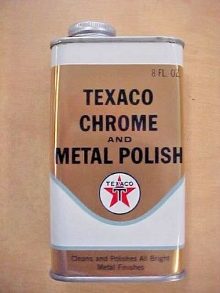Vintage Texaco Tin Chrome And Metal Polish Pre Zip Code