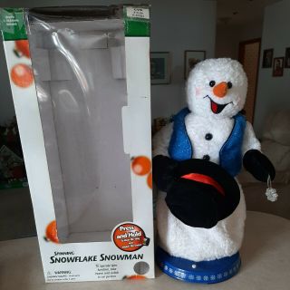 Gemmy Snowflake Spinning Snowman,  Snowmiser