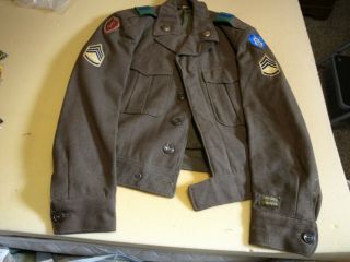 Korean War Us Army Ike Jacket 8th & 25th Infantry Divisions Patches 36r,  Pants
