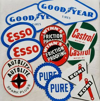Vintage Castrol Esso Autolite Goodyear Wynn 