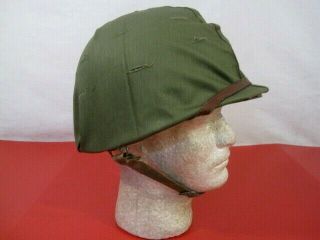 Korea Era Us Army M1 Ground Troop Helmet Complete W/liner & Od Cover - Dtd 1953