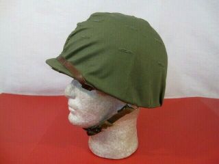 Korea Era US Army M1 Ground Troop Helmet Complete w/Liner & OD Cover - Dtd 1953 3