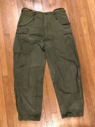 Vintage Korean War Era Us Army M - 1951 M51 Field Trousers Od Pants