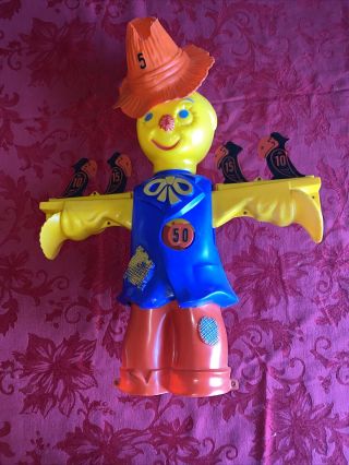 Vintage 18” 1964 Ideal Blow Mold Halloween Scarecrow Crows Target Game Wizard Oz